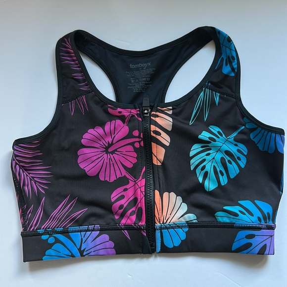 TomboyX Racerback Zip Bikini Top New - Picture 3 of 5